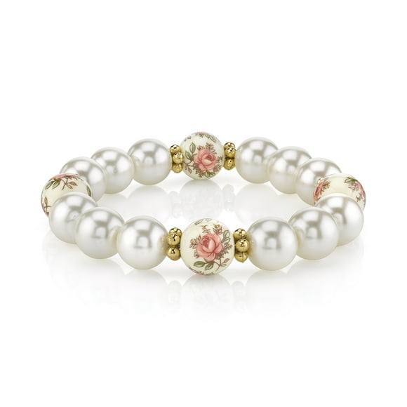 Bracelets Ivory Glass Bracelet Ivory Glass Beaded Bracelet Ivory /& Topaz Beaded Bracelet 2 Strand Ivory Bracelet Cream-Gold Bracelet